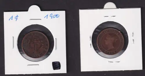 1 Cent Kupfer Münze Ceylon Sri Lanka 1900 Victoria (165575)