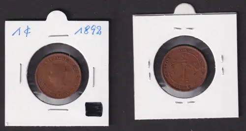 1 Cent Kupfer Münze Ceylon Sri Lanka 1892 Victoria (164666)