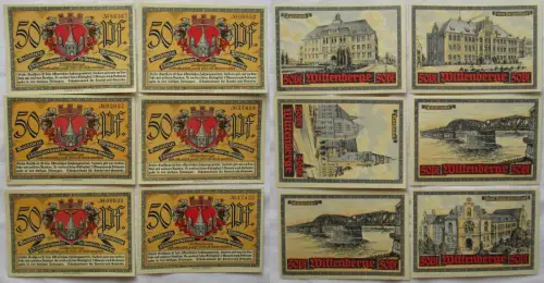6 Banknoten Notgeld Stadt Wittenberge um 1921 (169976)