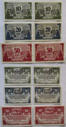 6 Banknoten Notgeld Marktgemeinde Lambach 1920 (168665)