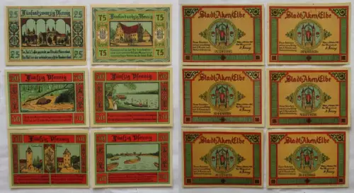 6 Banknoten Notgeld Stadt Aken 1921 (169497)