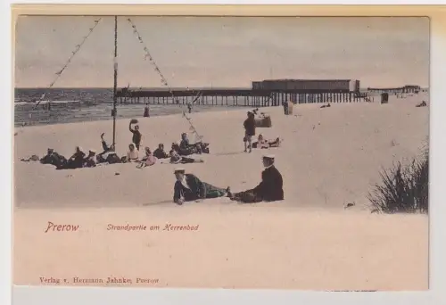 51159 Ak Prerow Strandpartie am Herrenbad 1902
