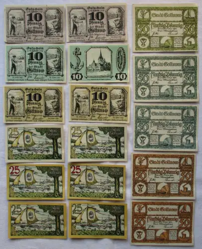 17 Banknoten Notgeld Stadt Gollnow Golienow 1921 (167471)