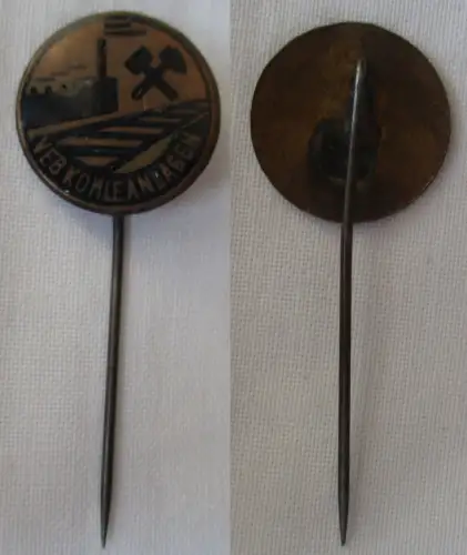 emaillierte DDR Anstecknadel VEB Kohlenanlagen (166445)