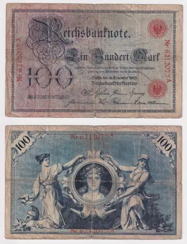 Banknote Kaiserreich 100 Mark 18. Dezember 1905 (157255)