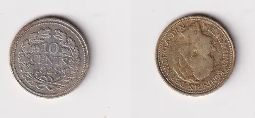 10 Cent Silber Münze Niederlande 1928 ss (169433)