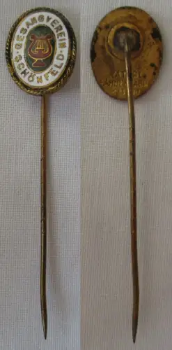 emailliertes Anstecknadel Gesangverein Schönefeld um 1930 (166778)