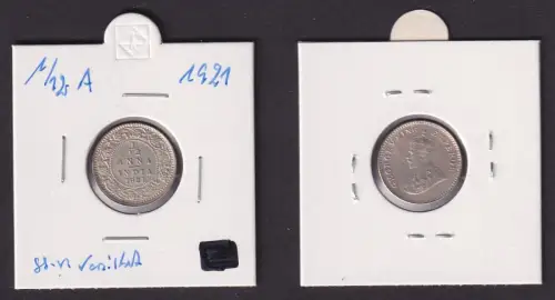 1/12 Anna Kupfer Münze Indien 1921 George V. ss/vz (169594)
