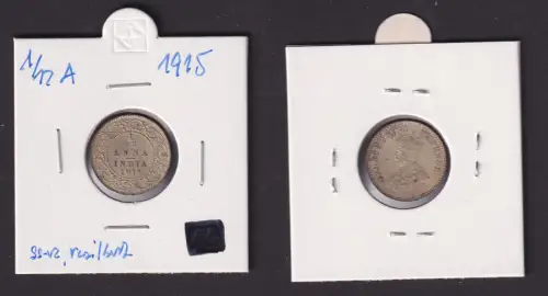 1/12 Anna Kupfer Münze Indien 1915 George V. ss/vz (169606)