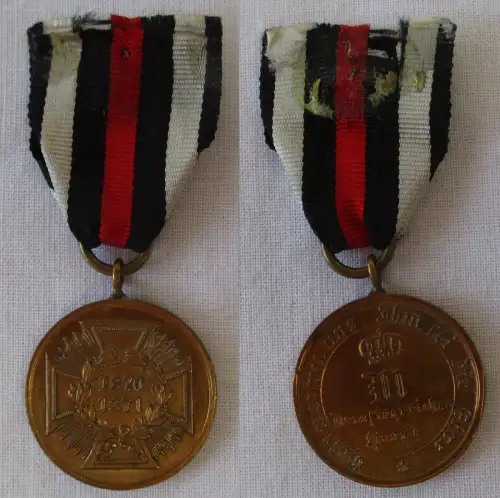 Orden Preussen Kriegsdenkmünze 1870/71 aus Bronze mit Band (102765)