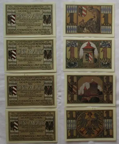 4 Banknoten Notgeld Ausstellung Nürnberg 1921 (169850)