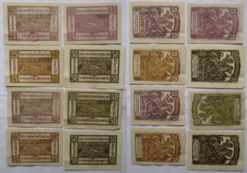 8 Banknoten Notgeld Stadt Furth im Wald o.D. (1921) (168662)