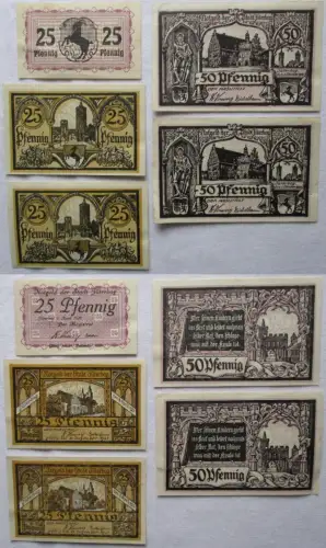 5 Banknoten Notgeld der Stadt Jüterbog 1920 (168598)