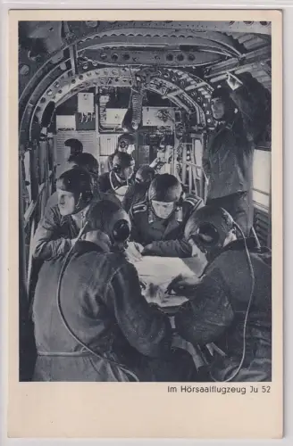 908476 Ak Junkers, Im Hörsaalflugzeug Ju 52 um 1940
