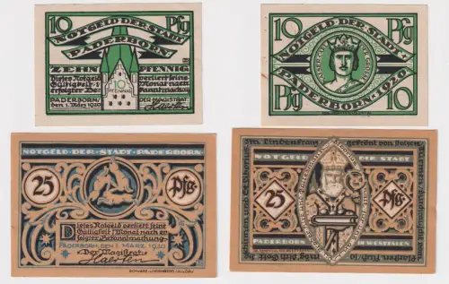 2 Banknoten Notgeld der Stadt Paderborn 1921 (169084)