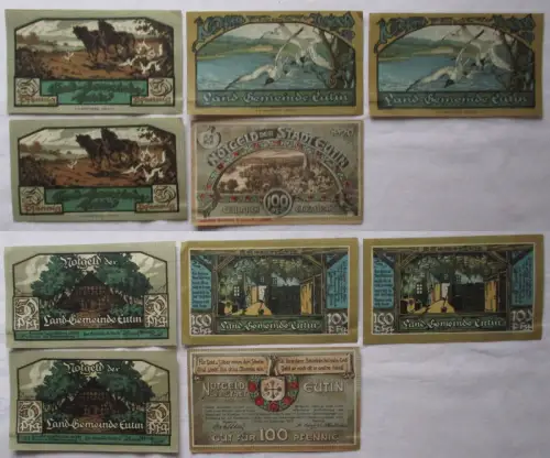 5 x Banknoten Notgeld Stadt Eutin 1920 (168582)