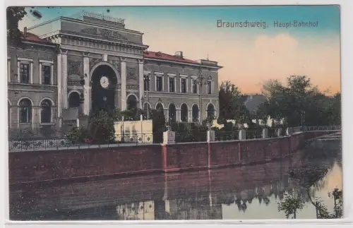43954 Ak Braunschweig Haupt-Bahnhof 1915