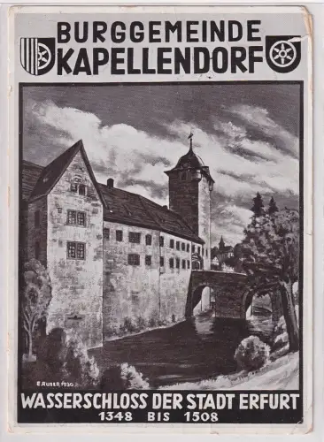 91689 Künstler Ak Burggemeinde Kapellendorf E. Ruser 1930 Wasserschloss