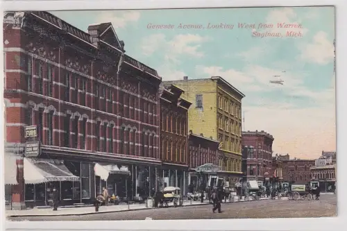 16147 AK Genesee Avenue Looking West from Warren Saginaw Michigan 1910