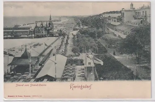 58765 Ak Heringsdorf - Strand vom Strand-Casino, Kömmler & Jonas