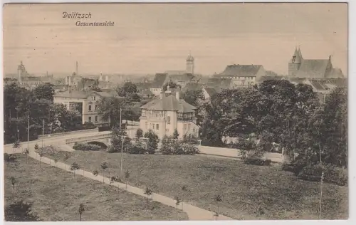 45063 Ak Delitzsch - Gesamtansicht 1913