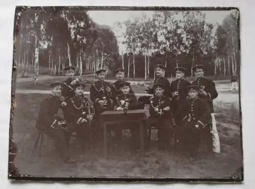 Reservistika Foto Gruppenbild Soldaten Dresden um 1900 (114850)