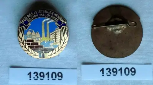 DDR Abzeichen Aufbaunadel NAW Nat. Aufbauwerk Bezirk Magdeburg Bronze (139109)