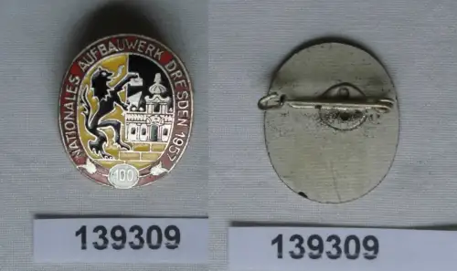 DDR NAW Abzeichen Nationales Aufbauwerk Dresden 1957 (139309)