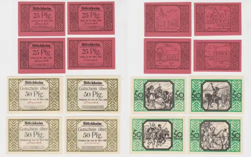 8 Banknoten Notgeld Gemeinde Stöckheim (1922) (138029)