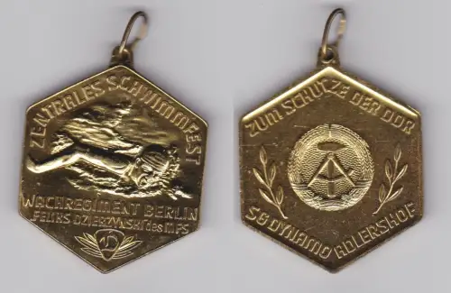 DDR Medaillen Zentrales Schwimmfest MfS Wachregiment Berlin Gold (122417)