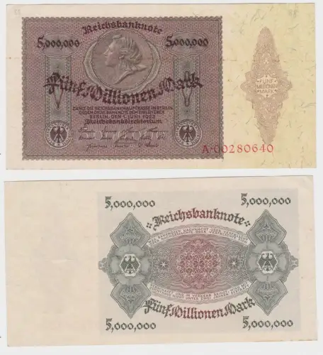 5 Millionen Mark Banknote Deutsches Reich Berlin 1. Juni 1923 Ro. 88 (121124)