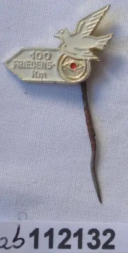 DDR Abzeichen Anstecknadel mit Friedenstaube 100 Friedenskilometer (112132)
