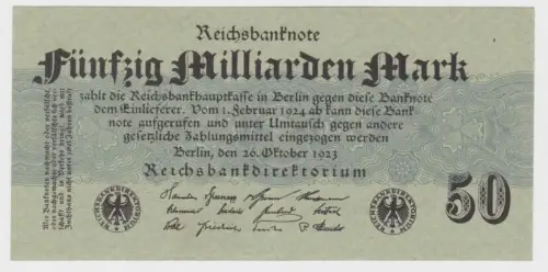 50 Milliarden Mark Banknote Berlin 26.10.1923 Rosenberg 122 c (140216)