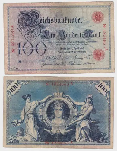 100 Mark Reichsbanknote 17.4.1903 Rosenberg 20 (140005)