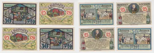 4 Banknoten Notgeld Gemeinde Heessen bei Bad Eilsen 1921 (137601)