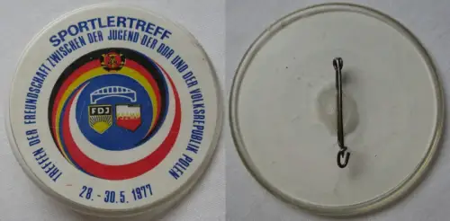 DDR Abzeichen Sportlertreff - Treffen der Freundschaft FDJ Polen 1977 (139976)