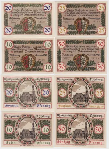 4 Banknoten Notgeld Stadt Nesselwang November 1918 (140208)