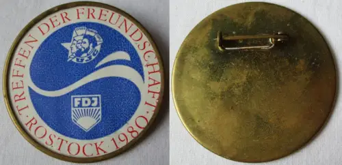 DDR FDJ Abzeichen Treffen der Freundschaft Rostock 1980 (146473)