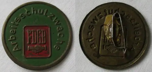 seltenes DDR Blech Abzeichen FDGB Arbeitsschutzwache Gewerkschaftsbund (149160)