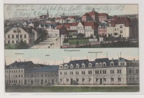 69924 Mehrbild Ak Kamenz in Sachsen Königstreue, Gasthaus 1918 