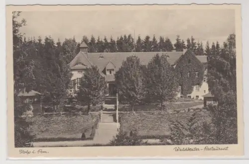 26667 Ak Stolp in Pommern Waldkater Restaurant um 1940