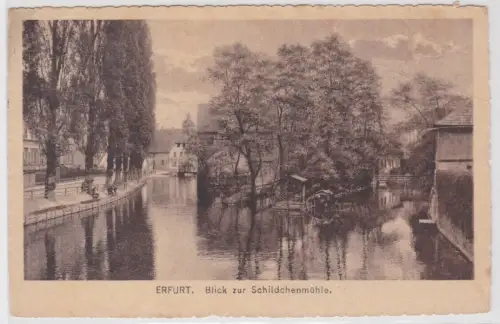 72149 Ak Erfurt Blick zur Schildchenmühle 1928
