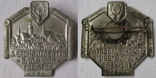 seltenes Abzeichen 3.Sächsischer Jägertag Freiberg 1928 (126691)
