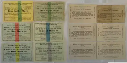 6 Banknoten Kriegs-Wechselschein Amtsverband Mengede 1914 (133070)