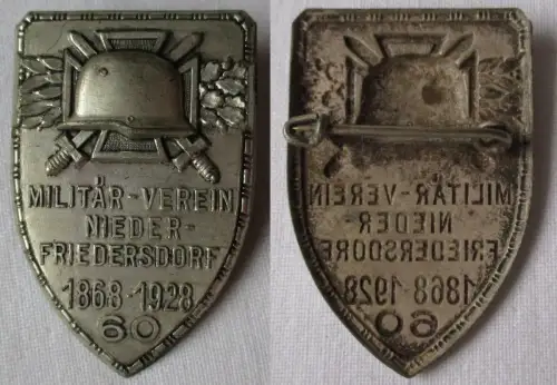 seltenes Abzeichen Militär Verein Niederfriedersdorf 1868-1928 (102757)