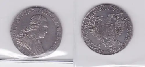 1/12 Taler Silber Münze Kurfürstentum Sachsen Friedrich August III 1792 (127329)