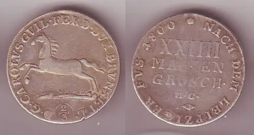 24 Mariengroschen Silber Münze Braunschweig Wolfenbüttel 1800 HC (109119)