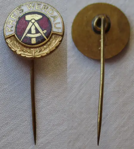DDR Anstecknadel Ehrennadel Kreis Werdau in Gold (124650)