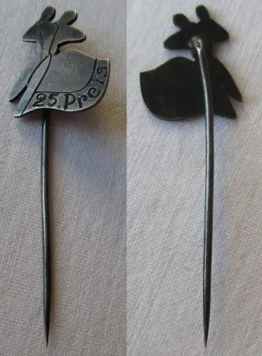 800er Silber Anstecknadel 25. Preis Tanzwettbewerb (124554)