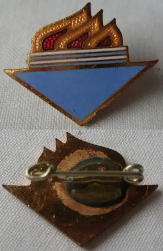DDR Abzeichen FDJ freie Deutsche Jugend blaues Dreieck mit Flamme (124578)